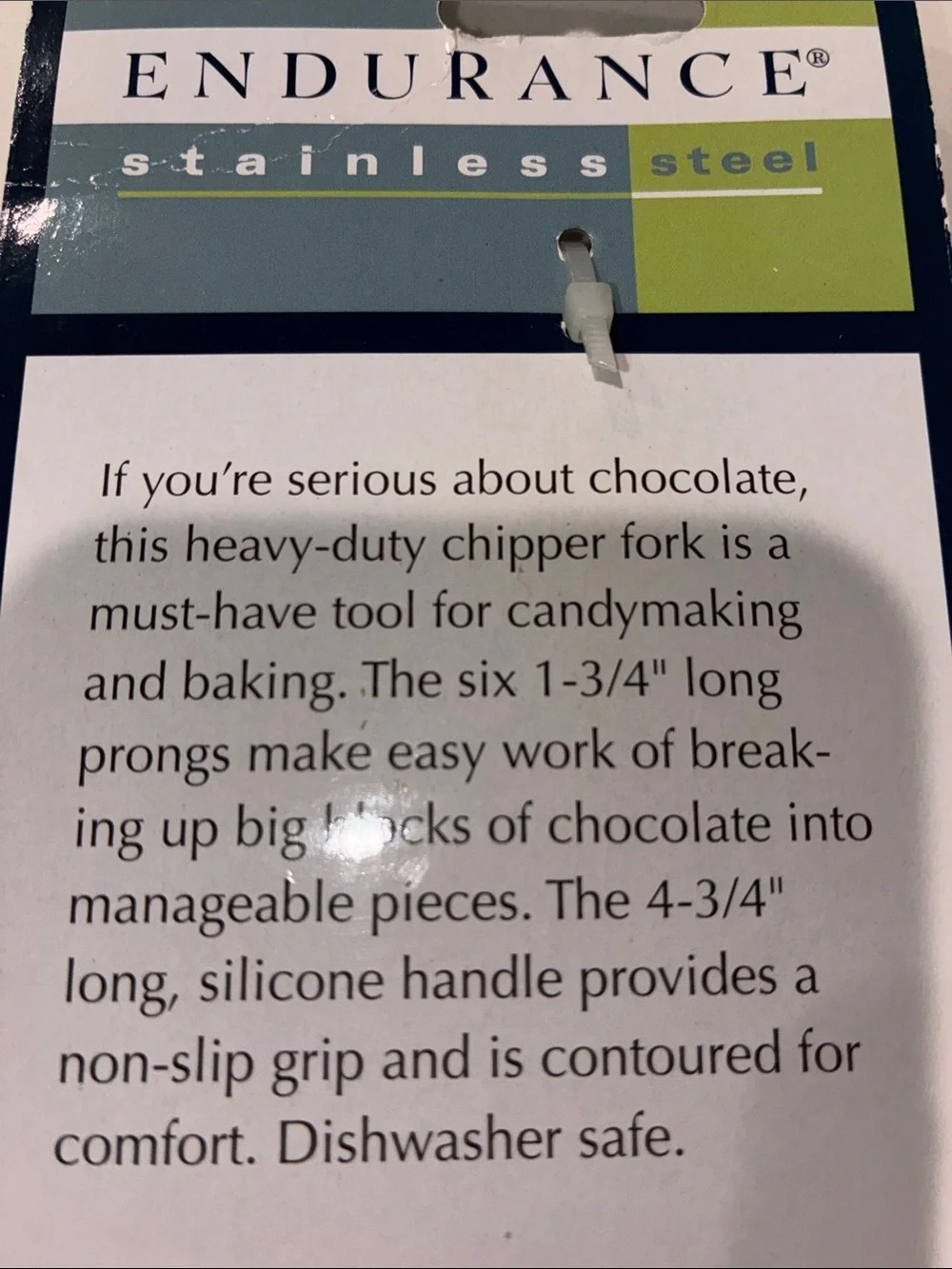 RSVP ENDURANCE PRO (NWT) Chocolate Fork - Brown Handle & 6 Stainless Steel Tines